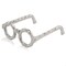Homeroots 6.5 x 6 x 2 in. Gafas Round Silver Spectacles Accent 354794 - alternate 1